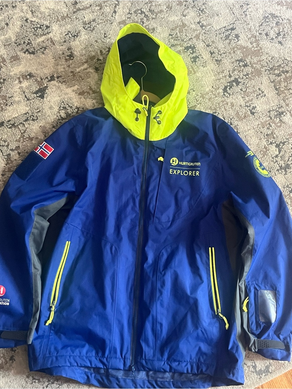 Hurtigruten Explorer Men's Performance Jacket Blue/Yellow Men’s Large